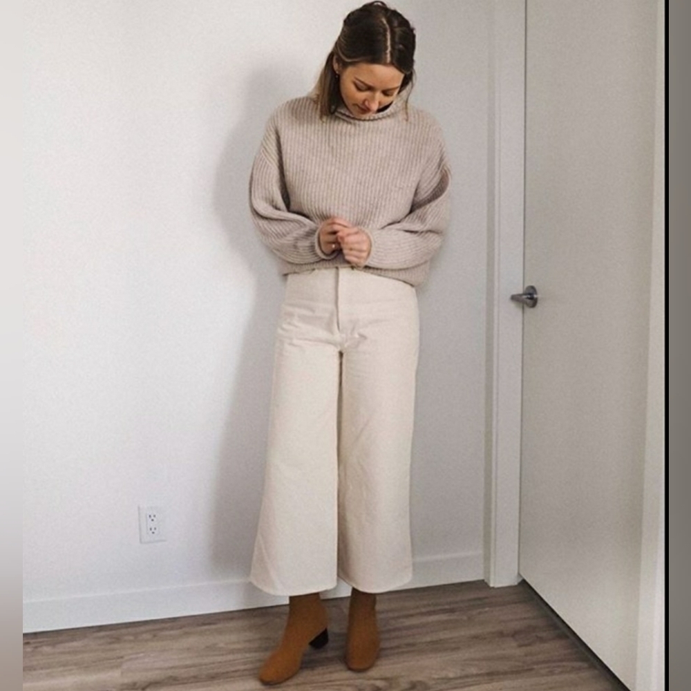 Tribe Alive Cream Wide Leg Jeans